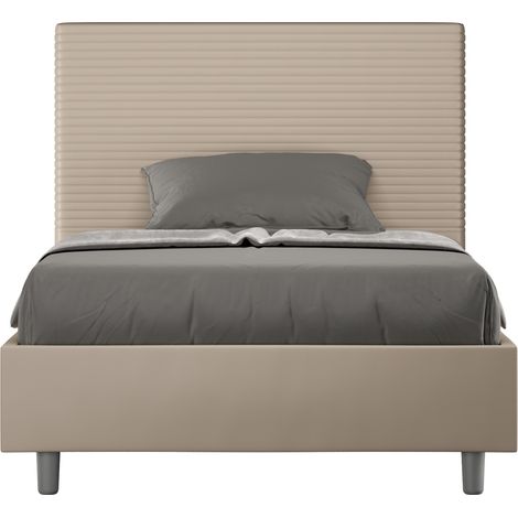 Letto Matrimoniale Francese 140x190 cm con Rete Focus Tortora (1/5)