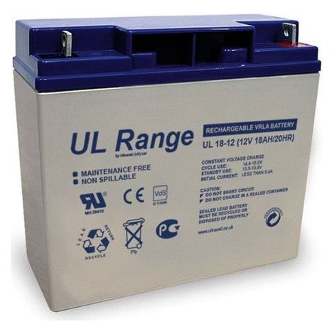 Batterie plomb étanche - Ultracell UL18-12 - 12v 18ah