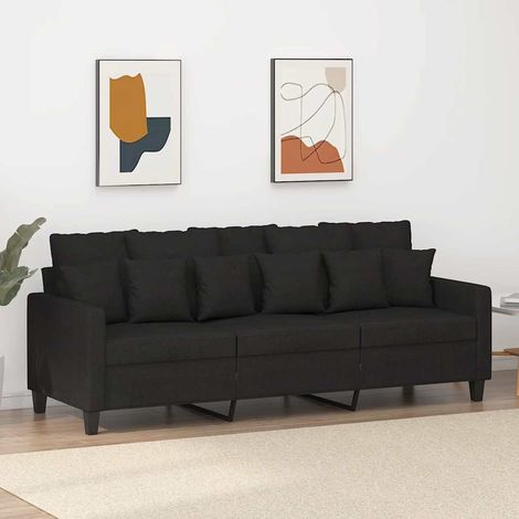 Sofá de 3 plazas con taburete de terciopelo gris claro 180 cm vidaXL (1/5)