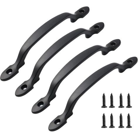 Set mit 4 Schrank-, Küchen-, Tür- und Schubladengriffen inklusive Schrauben für Kleiderschränke und Schlafzimmer, 158 mm lang (1/4)