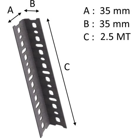 MONTANTE ANGOLARE X SCAFFALATURE 35 X 35 MT 2.5