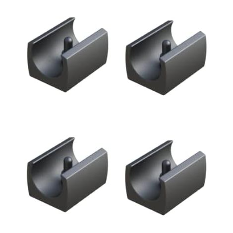 4 - Embout Tube Rond - Patin Chaise - Plastique Noir à Enfoncer - Protection Sol Parquet - Pour Pied de Meuble - Noir - 28-30mm