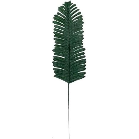Lot de 10 plantes artificielles feuilles de palmier tropical hawaïennes pour fête d'été luau, safari jungle, anniversaire, mariage, décoration florale simulée (1/5)