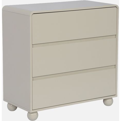 Cómoda infantil efecto madera lacada con 3 cajones (1/5)