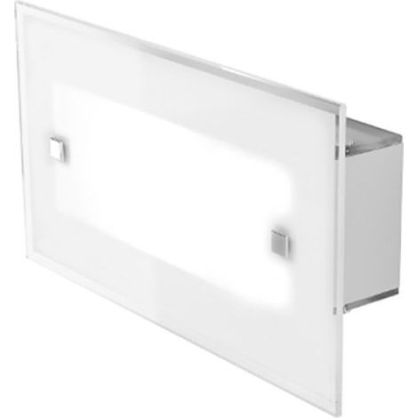 Applique top light brick 1122 ap e27 led vetro extrachiaro satinato bordo trasparente
