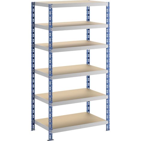 eurokraft basic, Rayonnage emboîtable, tablettes en aggloméré, (1/5)