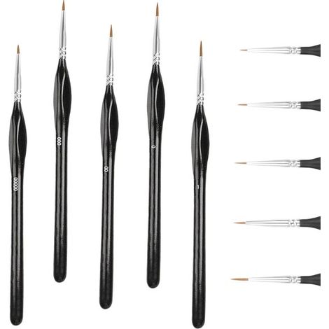 Feinpinselset – 5-teilig – für Acryl- und Aquarellfarben