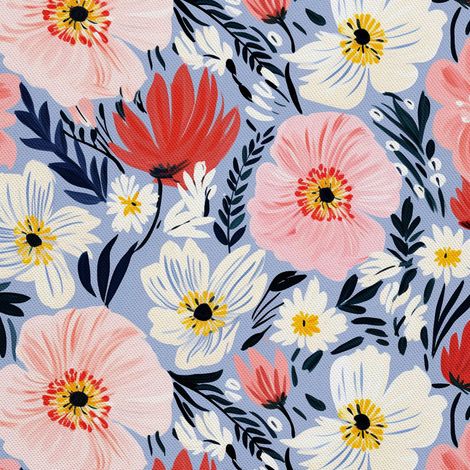 Tela decorativa para exteriores Oxford - Flores - DX2299 (1/5)