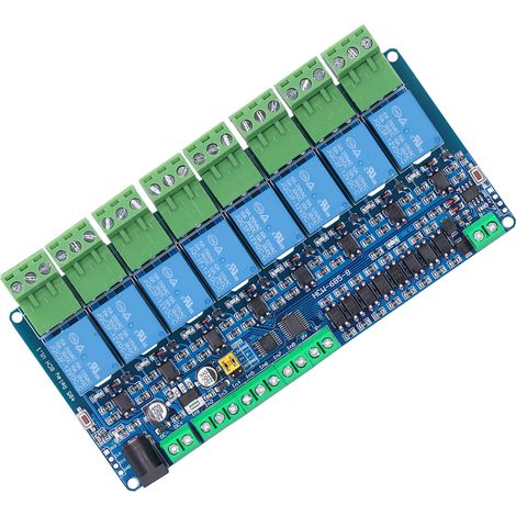 Relais-Ausgangsplatinenmodul aus Kunststoff, 8 Kanäle, tragbar, geringer Stromverbrauch, elektronisches Bauteil (1/5)