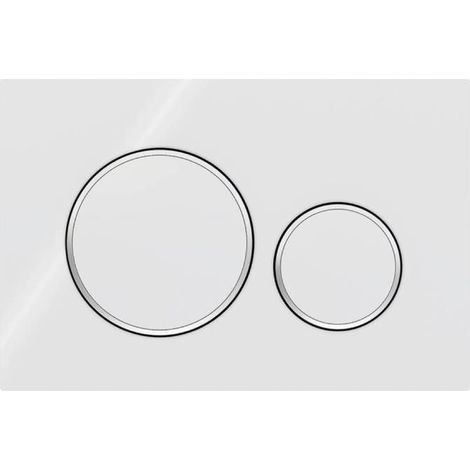 S'applique à la plaque d'actionnement Geberit Sigma20 pour double chasse d'eau : blanc, chrome brillant (115.882.KJ.1) (1/4)
