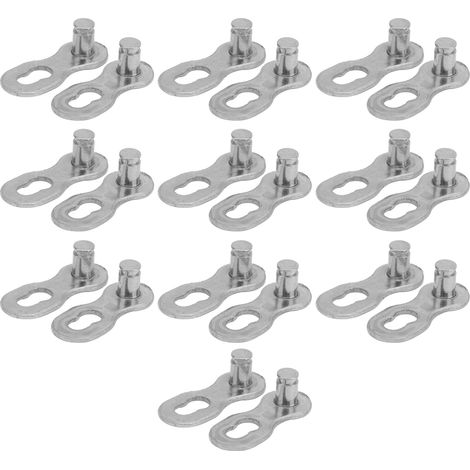 10 Pièces Connecteur de Chaîne Rapide pour Vélo 9 Vitesses en Argent - Accessoires Cyclisme (1/5)