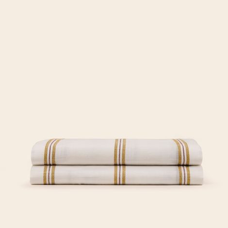 Drap plat en Jacquard rayé UGOLIN