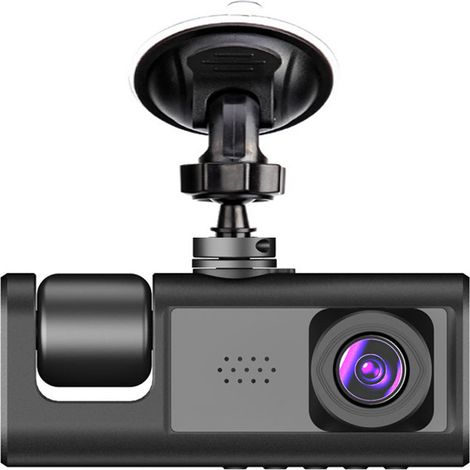 Caméra de surveillance voiture CHOYCLIT, Dashcam 1080P écran 2 pouces, enregistreur embarqué intérieur/extérieur, caméra arrière universelle pour taxi, DVR noir, lot de 3 (1/4)