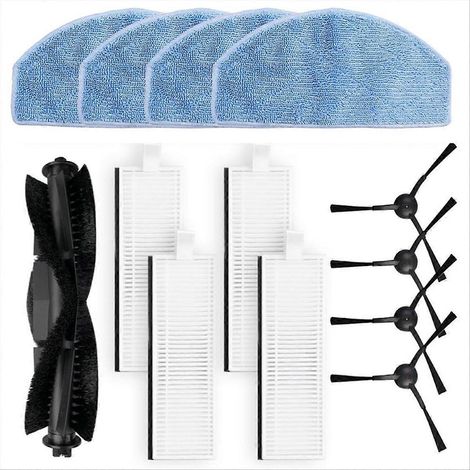 Pièces de rechange et accessoires pour aspirateur robot : filtre HEPA et lingette de nettoyage. (1/5)