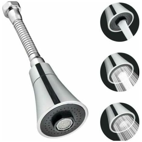 Tête de Robinet de Cuisine 196cm Douchette Robinet CuisineRotatif à 360° Passoire d’Economie d’Eau Anti-éclaboussures 3 Modes pour Cuisine Salle de Bain Cuisine