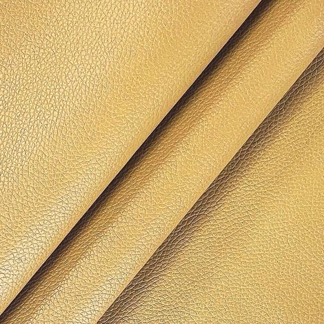 Ecopelle Morbida Lucida Metallizzata Similpelle Rivestimento Pelle Finta Arredamento Oro - 140x50 cm