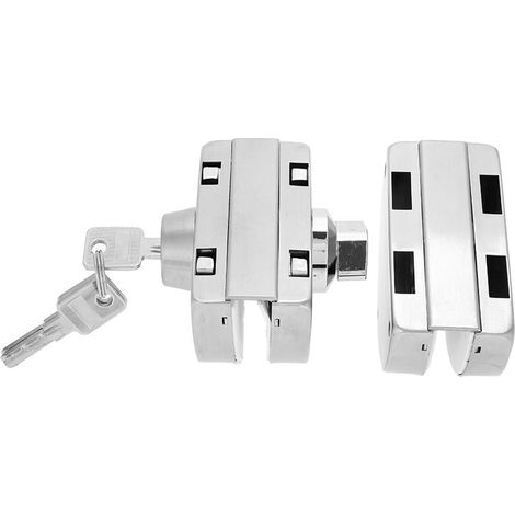 Cerradura de acero inoxidable para puertas de cristal (10–12 mm) con llaves para hogar/hotel/baño (1/5)