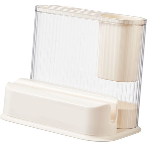 Porte-couteaux multifonctionnel, planches à découper en plastique, fourchettes, baguettes, organisateur de couteaux pour plan de travail, blanc (1/5)