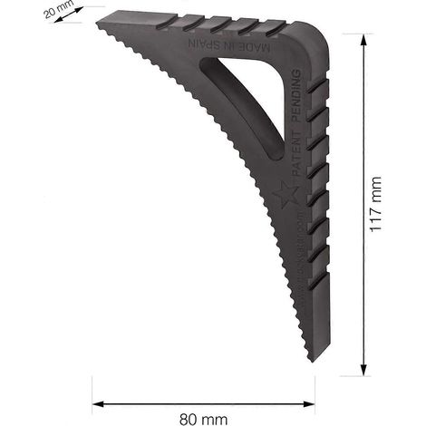Butée de fenêtre Blockystar pour intérieur et extérieur - Lot de 2, noir - Bloque-porte - Butée de porte en caoutchouc Stoppy - Bloque-fenêtre - Butée de porte en plastique (1/5)
