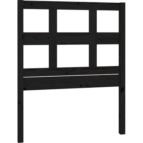 Maison Exclusive - Kopfteil Schwarz 95,5x4x100 cm Massivholz Kief