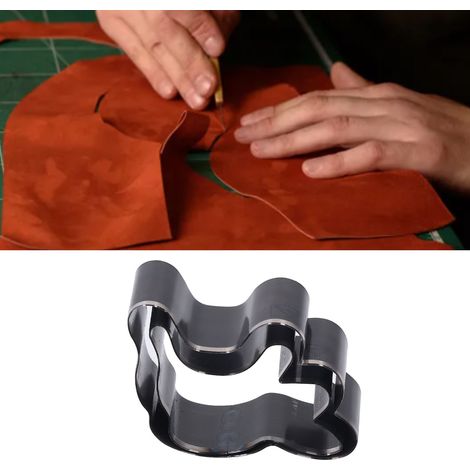 Ensemble de 2 couteaux à estamper à motif fantôme, en acier allié, idéal pour la fabrication artisanale de cuir et de métaux. (1/5)