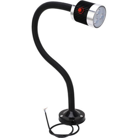 Lampe de Travail Magnétique, avec Col de Cygne Flexible et Base Magnétique, Lampe d'établi Réglable pour CNC, Tour, Atelier (3W) (1/5)