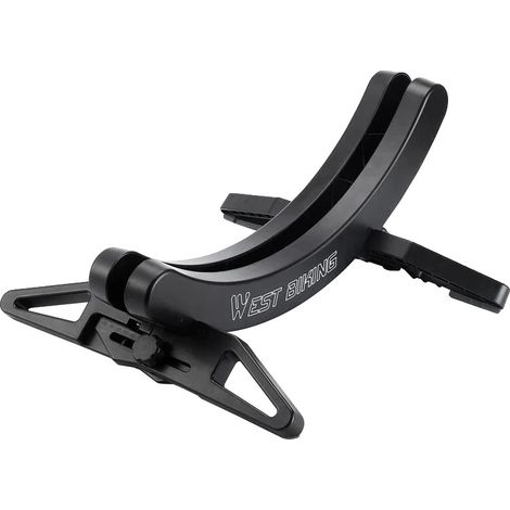 Soporte para mantenimiento de bicicletas, fabricado en acero y ABS, ancho ajustable de 30 a 80 mm, capacidad de 15 kg, peso de 1129 g, apto para bicicletas de carretera y de montaña. (1/5)