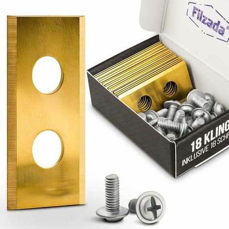® 18x lames de rechange en titane pour tous les robots de tonte Worx Landroid - Lames de rechange ultra coupantes - avec 45 vis - Lames également adaptées aux robots de tonte LandXcape (1/5)