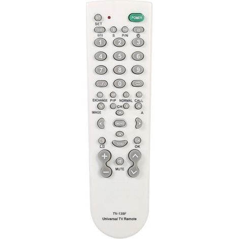 Universelle Smart-TV-Fernbedienung, 1 Stück, Ersatzfernbedienung TV-139F Weiß (1/4)
