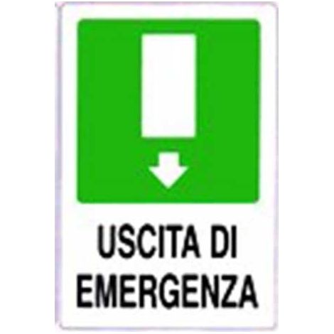 Cartello uscita di emergenza cm 20X30 (1/2)