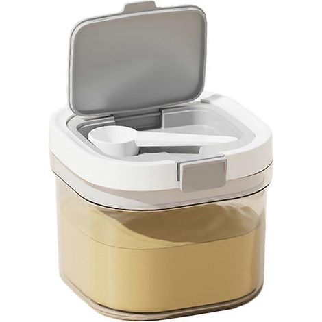 UV-beständige Aufbewahrungsbehälter aus Kunststoff für die Küche, inklusive Raclette-Löffel, ideal für Milchpulver und zum Vakuumieren von Lebensmitteln (kleine Größe). (1/5)