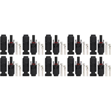 Connecteurs de panneaux solaires 30A 1000V, 10 jeux de câbles ignifuges mâles et femelles 100V (1/5)