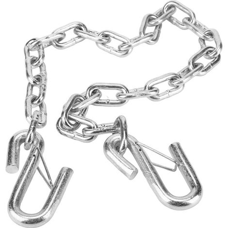 Catena di sicurezza per rimorchi da 3500 libbre, cavi di traino in metallo con doppi ganci a molla per rimorchi per camper. (1/5)