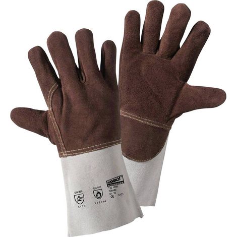 GANTS DE PROTECTION L+D WORKY 1806 CUIR CROÛTE EN 388 + EN 407 TAILLE (1/2)