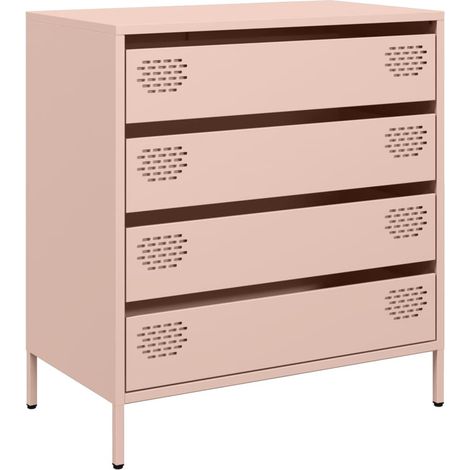Maison La Vie - Buffet Salon Moderne - Meuble de rangement - rose 68x39x73,5 cm acier laminé à froid bu5016