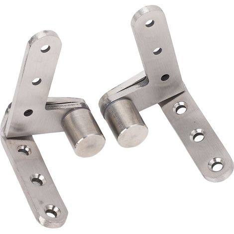 Charnières pivot pour porte robustes acier inox rotation 270° encastrées gauche droite charge max 130lbs argent brossé (1/5)
