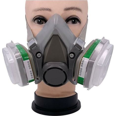 en 1 demi-masque facial pour respirateur de protection de peinture par pulvérisation de gaz 3m 6200 (1/4)
