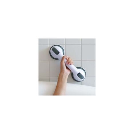 Barra de apoyo con ventosa - Asa de apoyo para bañera sin necesidad de taladrar, con ventosa, para niños y personas mayores, apta para el baño - Crezuo (1/4)