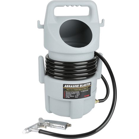GARRYFIZH Kit de sablage pneumatique portable – Pistolet avec tuyau 4,5m et trémie 23kg – Nettoyage surfaces métal et bois – Usage intensif