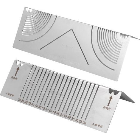 Outil de marquage d'angle et d'arc, traceur linéaire multifonctionnel en acier inoxydable pour le soudage de coupe de tuyaux 2 pièces.