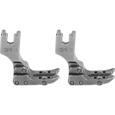 Lot de 2 pieds-de-biche à rouleau en acier robuste et durable, antidérapants, pour machines à coudre industrielles, avec roulements. (1/5)