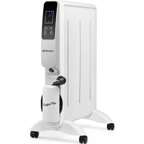 Orbegozo radiador de mica WIFI RMW 1500, temporizador, mando a distancia, termostato digital, programable, 2 niveles de calor, display LED, 1500 W (1/5)