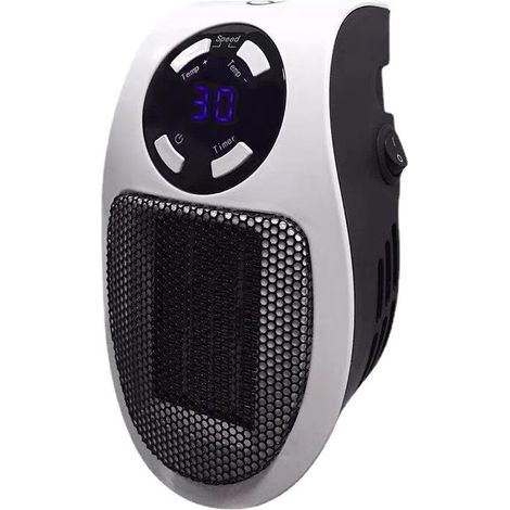 Alpha Wandheizgerät, 500-Watt-Alpha-Heizgerät mit LED-Anzeige, elektrische Wandheizung mit einstellbarem Thermostat und Timer, kleine Laptop-Heizung für Schlafzimmer (1/5)