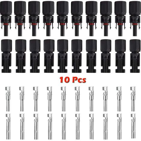 Lot de 10 paires de connecteurs solaires mâle/femelle à double joint pour un meilleur effet étanche (1/5)