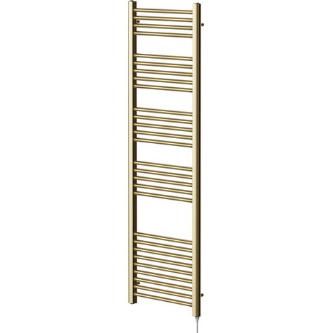 Colore Brushed Brass 1600mm x 500mm Straight Electric Heated Towel Rail (1/5)