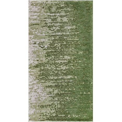 Tappeto arredo lavabile antiscivolo in ciniglia Tamigi Pistachio