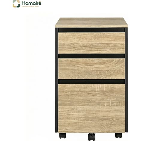 Meuble de rangement en bois noir 40 x 40 x 70 cm HOMAIRE (1/5)