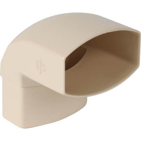 Nicoll – Coude PVC mâle-femelle 90x56 mm – Angle 87°30 – Couleur sable – Pour écoulement optimal sans impuretés