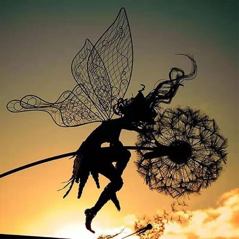 Piquets de sculpture Fées et Pissenlits du Jardin Enchanté (1/3)