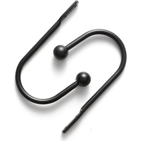 Lot de 4 Embrasses Décoratives pour Rideaux - Noir (1/5)